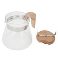 thumbnail image 5 of 600ml Glass Pour Over Coffee Server with Wooden Handle Lid for Home & Office, 5 of 8
