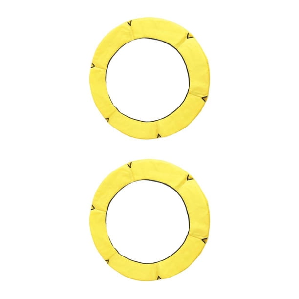 Yuarrent Almohadilla de repuesto para trampolín Acolchado de seguridad Cubierta de resorte Amarillo 1,2 m Amarillo 1.2 m 2piezas