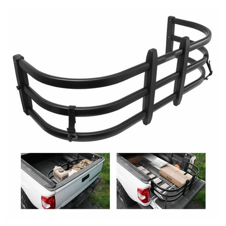 Truck Bed Extender, Aluminum Retractable Tailgate Extender 55.5-68", Ford F150, Ram 1500, Toyota Tundra, Silverado, Sierra - Cargo Space Expandable