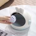 thumbnail image 4 of Plastic Rabbit Ear Storage Box with Lid for Desktop, Large Capacity Organizer for Hair Accessories, Cute Dustproof Basket for Vanity, 4 of 6