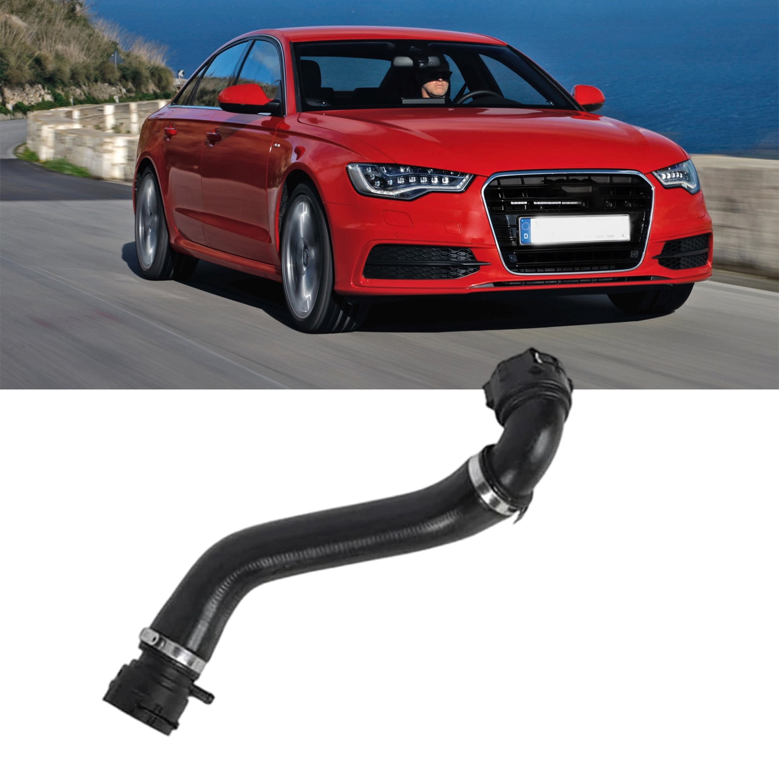 BIBABLYKE Water Radiator Coolant Upper Hose for E81 E87 17127521361 Replacement Car Engine Cooling System Radiator Hose Pipe