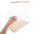 thumbnail image 3 of TABLZONE Multi Functional Transparent Wooden Vinyl Record Storage Rack for Cds Dvds and Books, 3 of 8