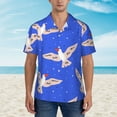 thumbnail image 4 of Birds Flying In The Sky Hawaiian Shirts For Men, Summer Short-Sleeve Relaxed-Fit Button-Down Shirts 3x-Large, 4 of 9