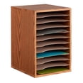 thumbnail image 4 of Scranton & Co Medium Oak 11 Compartment Vertical Desk Top Sorter, 4 of 4