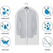 MaPinKa Large Clear Garment Bags 5-Pack - Moth-Proof Hanging Storage Covers for Travel, Dresses & Suits, Heavy-Duty Waterproof Fabric (40x24)