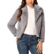 thumbnail image 1 of CHAQUETA CORTA DE PIEL SINTÉTICA SUELTA DE MODA INVIERNO PARA MUJERES CHIC TAMAÑO XS GRIS, 1 of 8