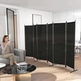 thumbnail image 2 of HOMCOM 6 Panel Room Divider, Folding Privacy Screen, Charcoal Grey, 2 of 10