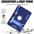 thumbnail image 6 of iPad 10.2 inch Case with Screen Protector, iPad 8th Generation 2020 Case, iPad 7th Generation 2019 Case, Dteck Full Body Rugged Shockproof Protective Case With Pencil Holder Kickstand Cover, Navy/Blue, 6 of 6