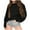 Black, variant on Girls Oversized Crewneck Sweatshirts Kids Fashion Fleece Drop Shoulder Pullover