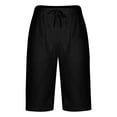 thumbnail image 3 of Capri Pants for Men Casual Summer Capris with Pockets Elastic Waist Drawstring Beach Pants, 3 of 5