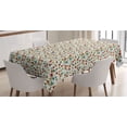 thumbnail image 1 of Leaves Tablecloth, Sketch Art Style Ginkgo Biloba Leaf Pattern in Autumn Season Colors Herbs Botany, Rectangle Satin Table Cover Accent for Dining Room and Kitchen, 60" X 84", Multicolor, by Ambesonne, 1 of 2