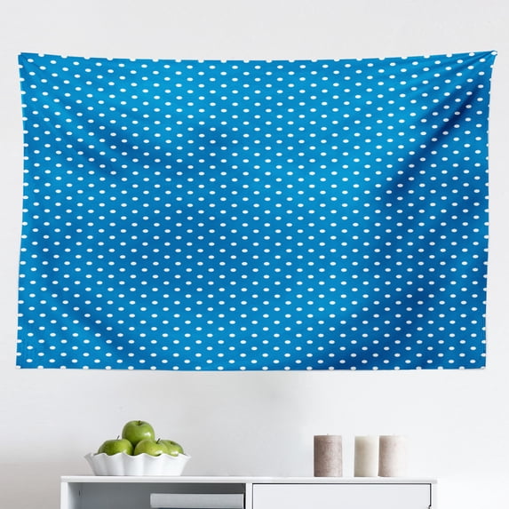Polka Dots Tapestry, Different Colored Grand Polka Dots Filled with Little Round Pattern, Fabric Wall Hanging Decor for Bedroom Living Room Dorm, 2 Sizes, Multicolor, by Ambesonne