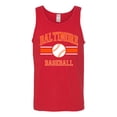 thumbnail image 2 of Wild Bobby City of Baltimore Baseball Fantasy Fan Sports Men's Tank Top, Red, X-Large, 2 of 6