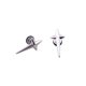 thumbnail image 3 of Pendientes de inoxidable pteado para mujer Zulema Pendientes, 3 of 8