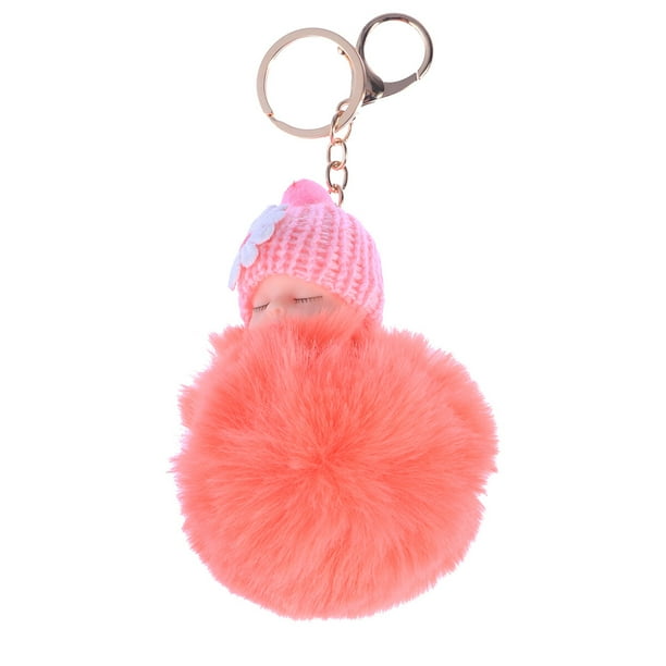 Llavero de peluche con forma de muñeco de bebé, colgante decorativo, hermoso adorno de peluche para bolso y llave (rojo sandía).
