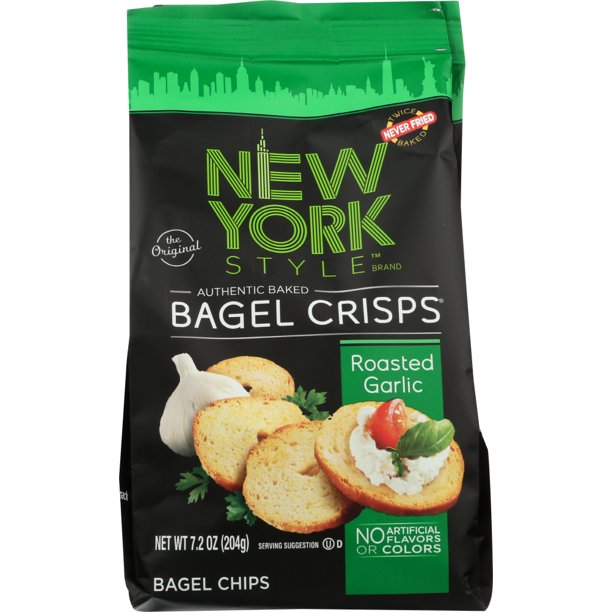 Roasted Garlic Bagel Crisps, 7.2 oz, 1 Pack