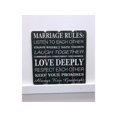 thumbnail image 1 of Marriage Rules Wooden Sign Wall Decor, 1 of 1