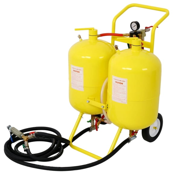 Topcobe Dual Tank Abrasive Soda Blaster (2) 10 Gallon Tanks 100 lb Abrasive, Utility Tools