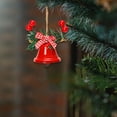 thumbnail image 5 of Christmas Bells,Metal Vintage Bells Ornaments Decorations with Red Bow and Berry Tree Hanging Ornament Hanging Ornament for Xmas Tree Holiday Fireplace Home Decor(Red), 5 of 5