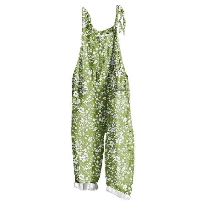 Combinaison Sans Manches Imprimée pour la Fête de l'Indépendance pour Femmes, Polyester Décontracté à Deux Poches, Longueur Régulière, Bleu, pour Sorties et Fêtes d'Été