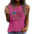 thumbnail image 2 of Sevevn Women's Summer Casual Round Neck Loose Sleeveless T-Shirt Sales Today Clearance Red XXL, 2 of 4