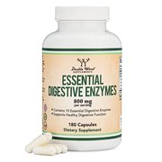 Digestive Enzymes - 800mg Blend of All 10 Most Essential Digestive and Pancreatic Enzymes (Amylase, Lipase, Bromelain, Lactase, Papain, Protease, Cellulase, Maltase, Invertase) by Double Woo