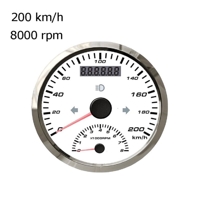 Multi-function GPS Speedometer Odometer 125/200km/h 0-8000RPM Speed Tachometer Gauge For Car Boat With Turn Light Meter ,Wide Applicability