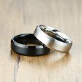 thumbnail image 4 of 6mm Matte Stainless Steel Ring for Men Black Color Wedding Band Finger Jewelry, 4 of 6