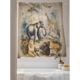 thumbnail image 3 of Sheer Curtains 63 Inch Length 2 Panels Set for Bedroom, Coastal Animals Semi Sheer Curtains for Windows, Vintage Ocean Natural Palm Tree Voile Window Treatments Rod Pocket Curtain, 3 of 7