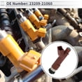 thumbnail image 2 of Inyector de combustible Unique Bargains para Toyota Yaris 1.5L 2005-2013 Coincidencia de flujo de boquilla NO.23209-21060 1 Pcs Motor, 2 of 7