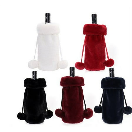 

Wine Pouch Plush Wine Bottle Gift Bag Wine Tasting Bag Holiday Wine Sleeve