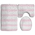 thumbnail image 1 of Juego de alfombras de baño ABPHQTO 3 piezas Colores Pastel Dorado, 1 of 2