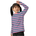 thumbnail image 4 of ITSAME Boys Hoodies, with Thumb Holes Sun Protection UPF50+ Striped Print Kids Outdoor Casual Sweatshirt Pink Size 13-14T, 4 of 6