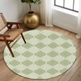 thumbnail image 2 of Round Rug 6Ft Washable Non-Slip, Sage Green Morocco Circle Area Rugs for Living Room Bedroom, Vintage Abstract Geometric Pattern Indoor Floor Mats Carpet Runner for Home Decor Aesthetic, 2 of 8