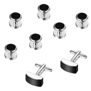OIDEA 8pcs Men's Tuxedo Shirt Cuff Links Cufflinks Studs Set for Christmas Wedding Banquet Ceremony