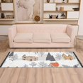 thumbnail image 2 of Yayeee Runner Rug for Bedroom 2'x6' Machine Washable Hallway Non Slip Mat, Beige Snow Houses, 2 of 8