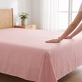 thumbnail image 5 of Unique Bargains Microfiber Gauze Bed Sheet Breathable Flat Sheet Pink 96"x106", 5 of 5