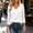 White v neck knit top women a1, variant on thefmos Women's V Neck Knit Pullover Top Solid Color Long Sleeve Casual Loose Fit Sweater Fashion Fall Winter Outfit, Black L