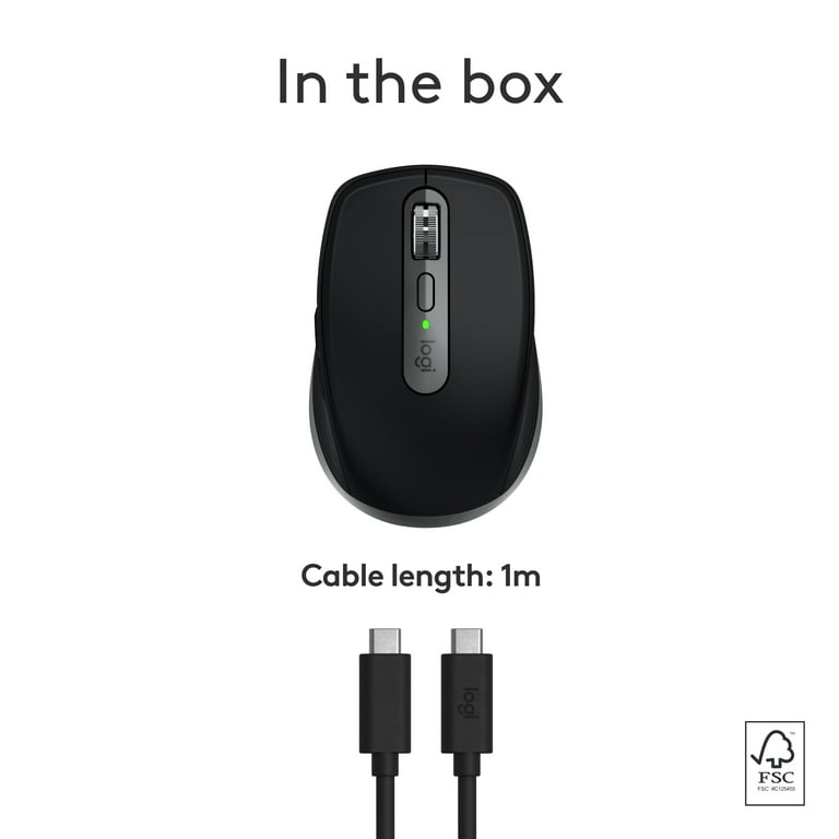 Logitech MX Anywhere 3S for Mac, Compact Wireless Bluetooth Mouse