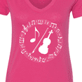 thumbnail image 4 of Inktastic Violin for Violinist Women's V-Neck T-Shirt, 4 of 5