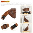thumbnail image 4 of Leather Waist Bag Fanny Pack, Leather Fanny Pack for Men and Women, Multifunction Waterproof Leather Hip Belt Bag Travel Pouch, Black/ Brown, 4 of 8