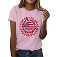 thumbnail image 5 of Sexlip Womens Swimsuit Set Circular Flag Print Cover Up Design Crew Neck Short Sleeve Flowy Silhouette Quick Dry Fabric for Beach Outings Pink L, 5 of 6