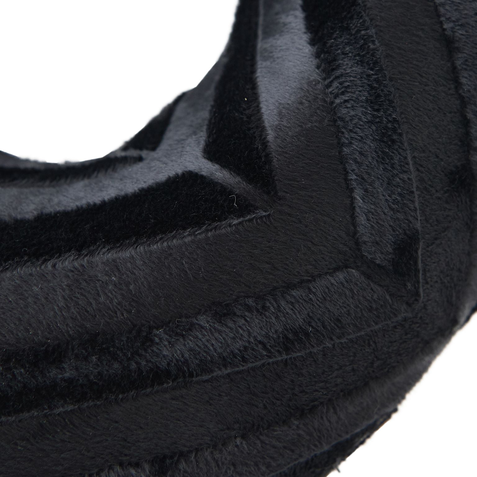 Aero Lux® Bon Voyage Mink Memory Foam Travel Neck Pillow with Embossed Geometric Design, Black