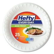 Hefty® Soak Proof Tableware, Foam Plates, 10 1/4" Dia, White, 25/pack 10 Packs/carton