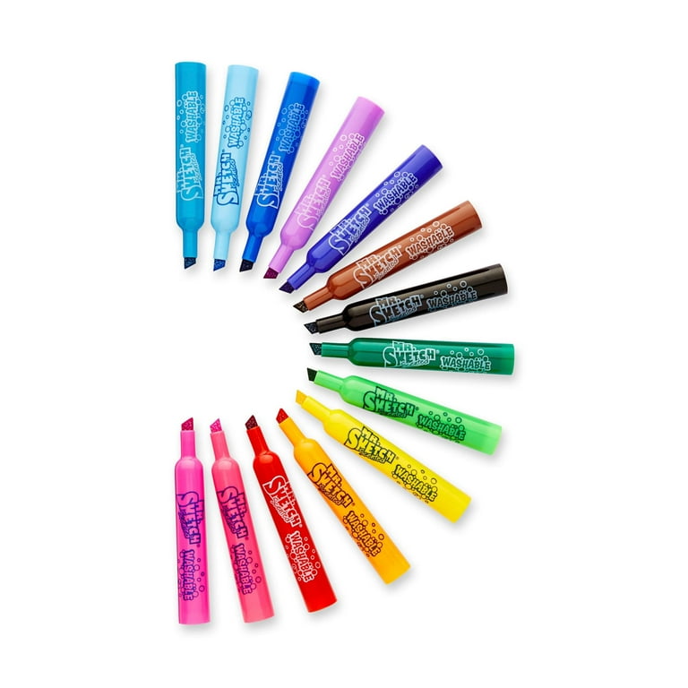 Mr. Sketch Scented Washable Markers, Chisel Tip, Assorted Colors