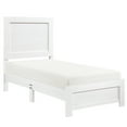 thumbnail image 2 of White Finish Twin Bedroom Wooden Bed With Engineered Parts And Rails Veneer - Includes Headboard, 2 of 3