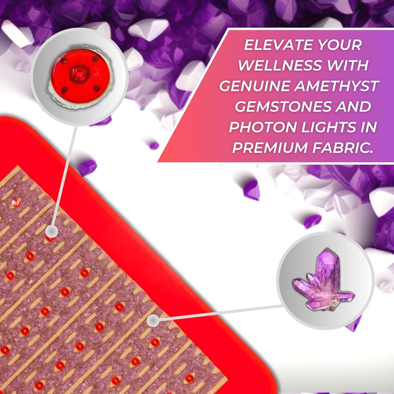 HealthyLine Amethyst Infrared Heating Pad 3618 - Photon PEMF Mat