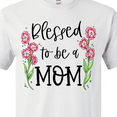 thumbnail image 4 of Inktastic Blessed to be a Mom Pink Flowers T-Shirt, 4 of 5