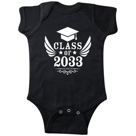 

Inktastic Class of 2033 with Graduation Cap and Wings Gift Baby Boy or Baby Girl Bodysuit
