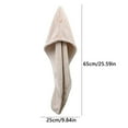 thumbnail image 3 of Microfiber Hair Towel Wrap, Velvet Hair Drying Hat Super Absorbent, Button Loop for Shower, Gym, Travel, All Hair Types, 3 of 4